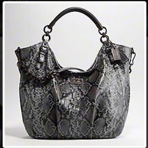 👜COACH MADISON PYTHON EMBOSSED LARGE HOBO #16031